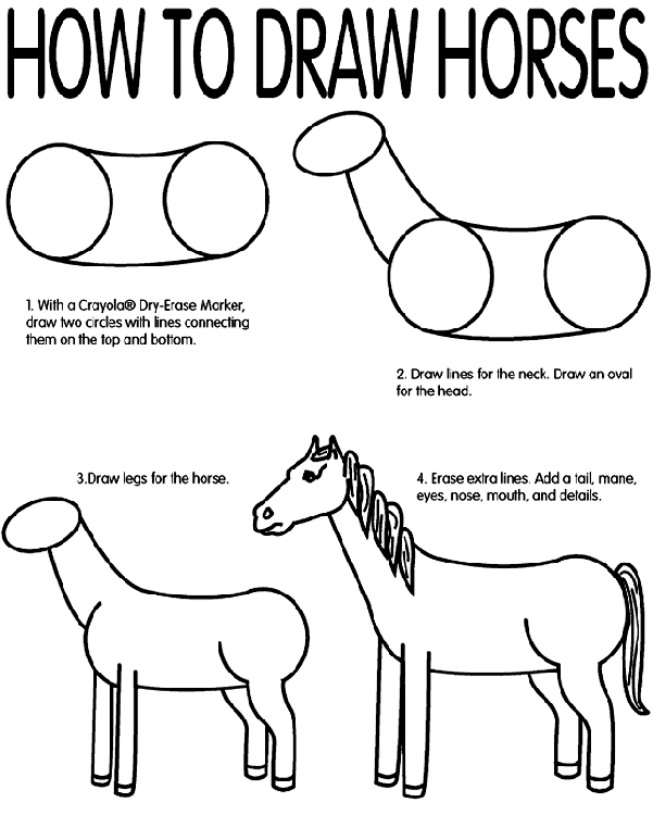 How to Draw Horses | crayola.co.uk